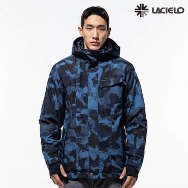 라시엘로 남여공용 슬림핏 스키 스노우보드 점퍼 자켓 LAZ-J814-CAMO BLUE