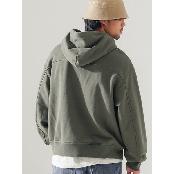 뉴웨이브 크롭 후드집업 더스티카키 SJHD1535