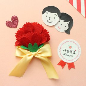 펠트 카네이션브로치 5set