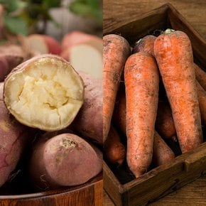 [혼합] 밤고구마 2kg (특/특상) + 당근 2kg (상)