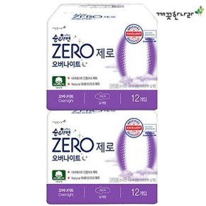 순수한면 ZERO제로 오버나이트 날개형 12개입 x2팩_P304680886