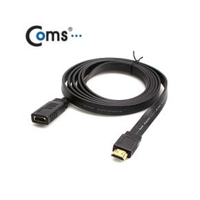 [C2259]  Coms HDMI FLAT 연장 케이블 30cm - M/F 타입, 평면형으로 선정리가능