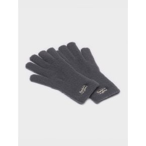 FLUFFY LOGO GLOVE CHARCOAL