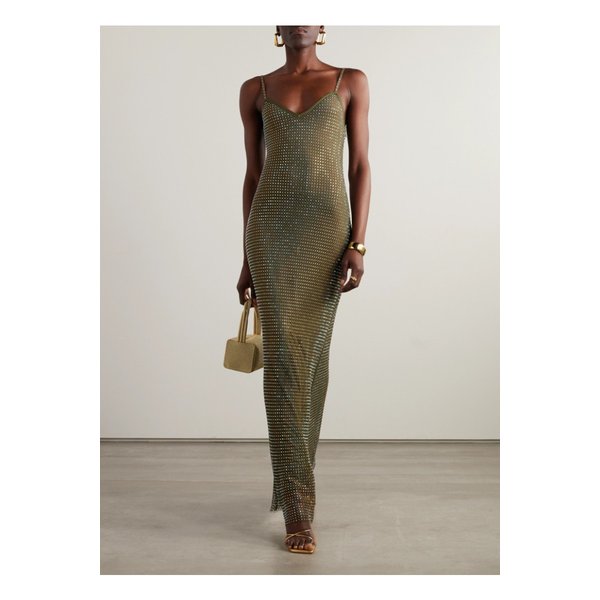 크리스털 장식 피시넷 가운 그린 1647597324586028