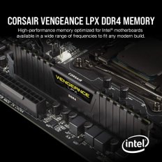 커세어 DDR4-3200MHz 벤전스 LPX 64GB (32GB) 데스크탑 PC용 CMK64GX4M2E3200C16 메모리