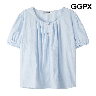 GGPX 투 버튼 핀턱 블라우스 (GP7SH053F)