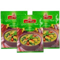  MAE PlOY 그린 커리 페이스트 50g x 3개 / 태국 카레 소스