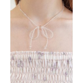 White Quartz Ribbon Necklace