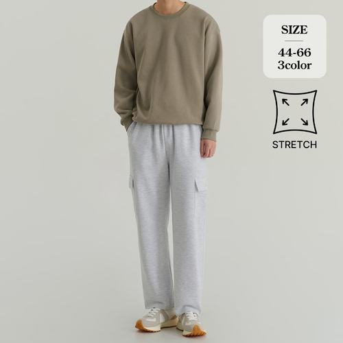 (올데이팬츠5탄) 남녀공용 스판 밴딩 카고 와이드 트레이닝 팬츠