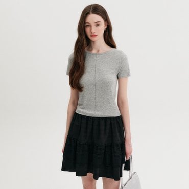 룩캐스트 무이 소프트 티셔츠_그레이 / MUI SOFT T-SHIRT_GREY