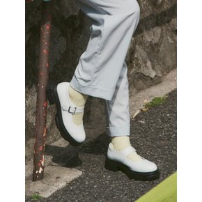 4311-WHITE 여성 메리 제인 청키힐