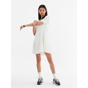 Low Waist Pleated One Piece_White