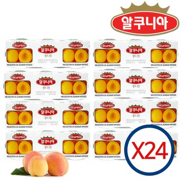 농심 알쿠니아 황도2절 200g x 24캔 1박스 복숭아통조림 /선물용