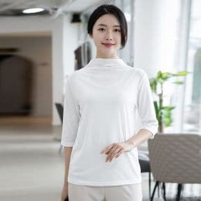 엄마옷 면 베이직 하이넥티셔츠 MQG127328 마담 미시 중년여성 빅사이즈 할머니옷.._P422533356
