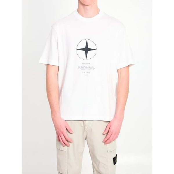 26SS 스톤 아일랜드 반팔 티셔츠 L1S15 2100001 S0363 V0001 WHITE DOM