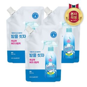 온더바디 발을씻자 풋샴푸 리필 500ml 쿨링 x 3개