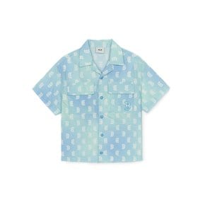[백화점 공식]25SS  오로라 모노그램 우븐 반팔셔츠 뉴욕양키스 7AWSM0453 (2color)