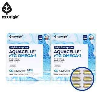  [직구][2통] 엔젯오리진 하이앱솔션 아쿠아셀 rTG 알티지 오메가3 (총6개월분)EPA+DHA 비타민D,E