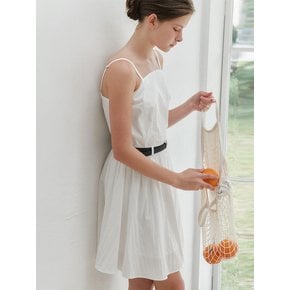 Belted bustier dress_White (밸트 포함)