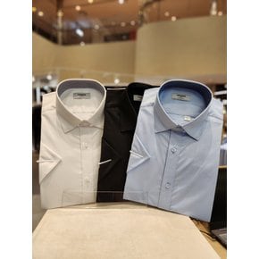 일반핏) 시원한 여름  구김없는   B/P 트윌스판  반팔셔츠 흰색/블루/검정  3종택1
