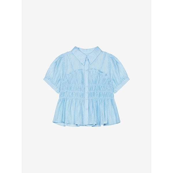 뷔스티에 카라 셔링 블라우스 (TKBAG2484)