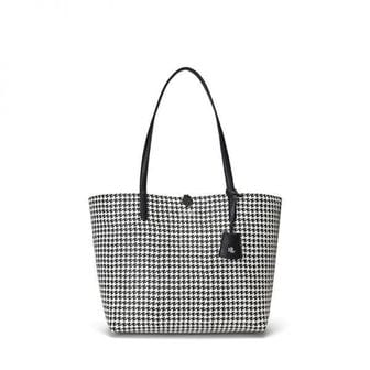 폴로 랄프 로렌 우먼 로렌 랄프로렌 Faux-Leather 리버서블 양면 토트백 - Glenplaid/Houndstooth/블랙 8666388