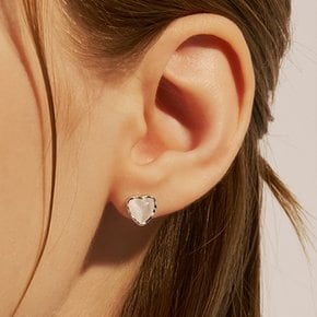 [강한나 착용][sv925] special heart stone earring