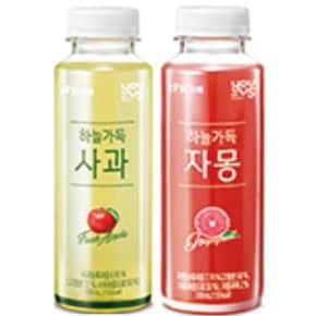 하늘가득 사과주스 12개+자몽주스 12개 음료 페트 330ml