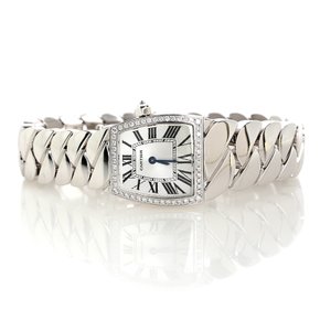 [중고명품] 까르띠에 라도냐 화이트골드 다이아몬드 시계