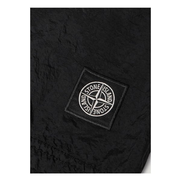 스트레이트 미드 렝스 로고 아플리케 나일론 메탈 스윔 쇼츠 46376663162906330