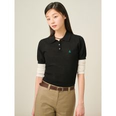 [빈폴솔솔니트] 허니 피케 T칼라 반소매 풀오버  블랙 (BF5351C045)