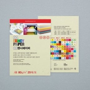 두성 OA팬시페이퍼A4 P02 25매 80g 연미색 (1개) (WC8EA94)