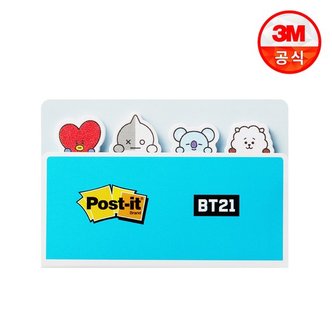 3M BT21 포스트잇 플래그 분류용 종이  670_블루