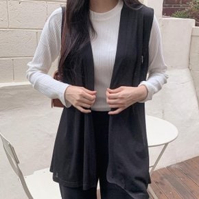 여성 여름 오픈형 베스트 스판 조끼 오피스룩 하객룩 빅사이즈