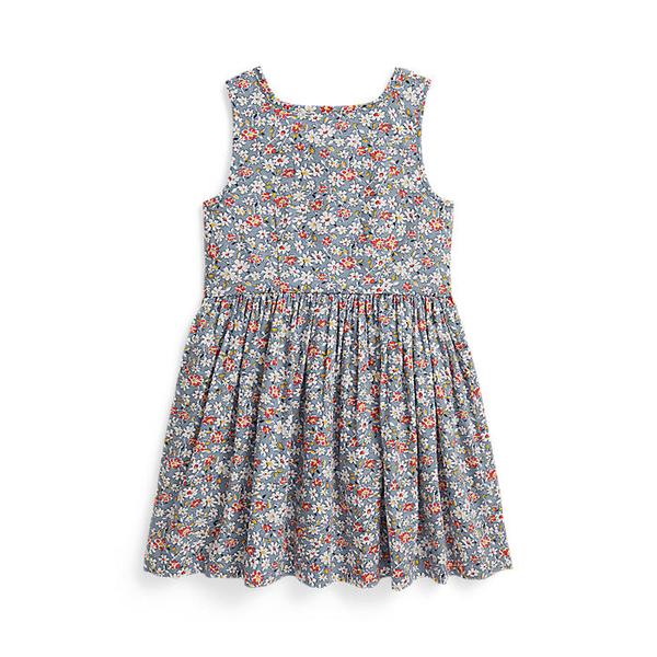 폴로 키즈 여아 2-6세 플로럴 코튼 포플린 드레스(CWPODRSR3D21150400)