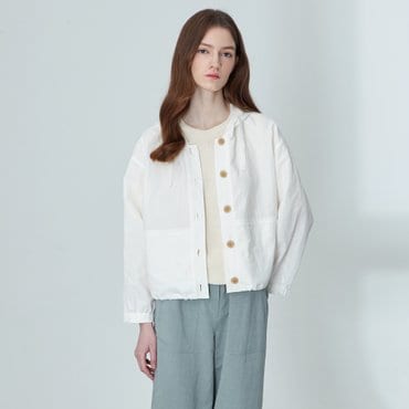 키이스 린넨 블렌드 후드 자켓 KE25S1FRM1590