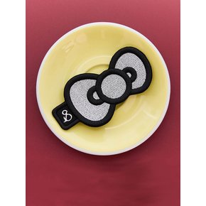 Lucky Hello Kitty Ribbon Embroidery Wappen Platinum