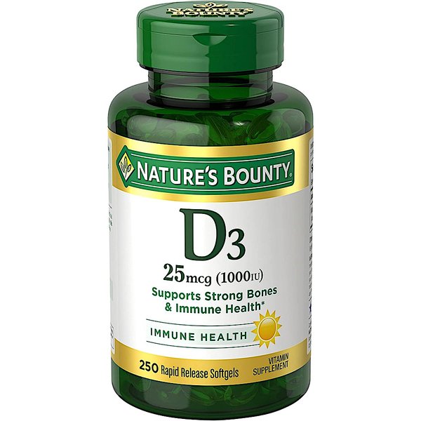 네이쳐스 바운티 비타민D3 1000IU Natures Bounty Vitamin D3 Rapid Release 250소프트젤