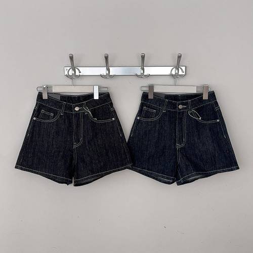 옷자락 / 논페이드 썸머 숏팬츠 논스판 스티치 청반바지_5