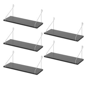 무타공 선반 벽걸이선반 40 블랙우드 워시 5개세트