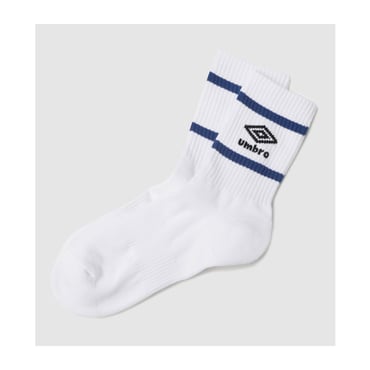 엄브로 남녀공용 오피셜 스트라이프 미드 삭스 UQ223CSC55WHT