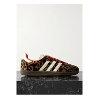 아디다스 삼바 Og 가죽 트리밍 레오파드 프린트 포니 헤어 스니커즈 1647597358657231