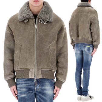 아미 23FW  빈티지 디테일 램 시어링 보머 자켓 UJK085 LH0018 281 UJK085LH0018281