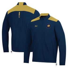 5347936 Under Armour Mens Navy Notre Dame Fighting Irish 2023 MotivateHalf-Zip Top