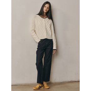 AR_White line high-waist pants