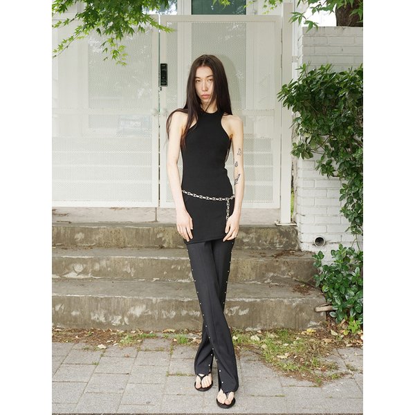 Racerback mini dress / Black