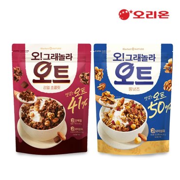 오리온 마켓오 오 그래놀라 오트 통넛츠+리얼 초콜릿  360g