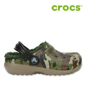 아동 샌들  H12  203508 359 Kids Classic Fuzz Lined Graphic Clog Green Camou.._P369334002