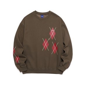 BIG ARGYLE SWEATSHIRTS (KHAKI)