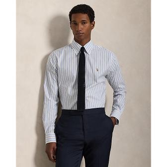 폴로 랄프 로렌 남성 커스텀핏 스트라이프 핀포인트 옥스포드 셔츠(MNPODSH37620640100)